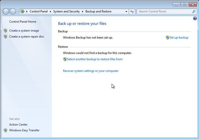 Windows 7 Backup