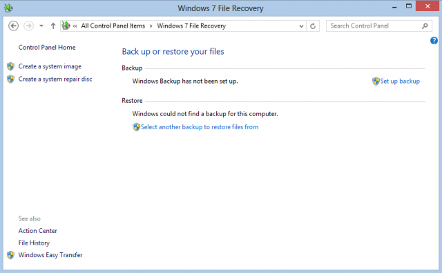 Win7 File Recovery