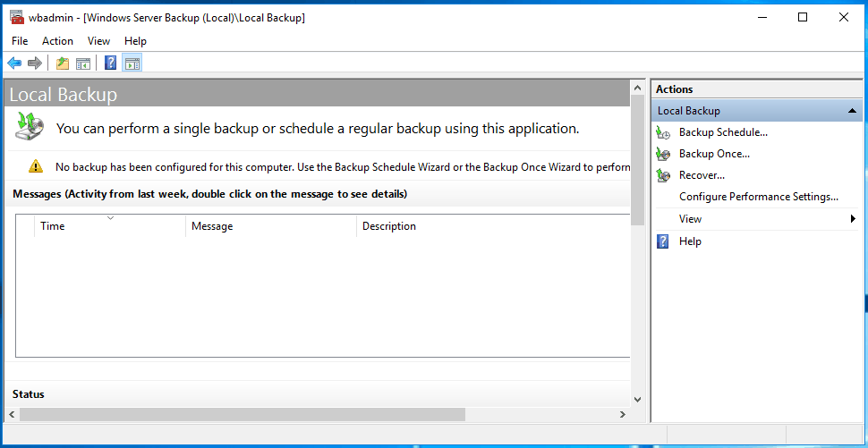 Windows Server Backup