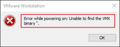 VMware Power Error