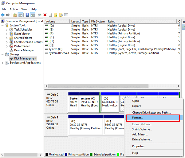 format hard drive