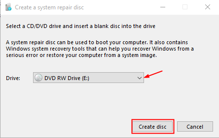 Create disc