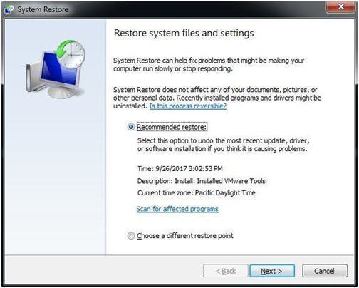 System Restore