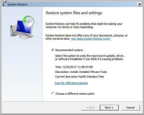 System Restore