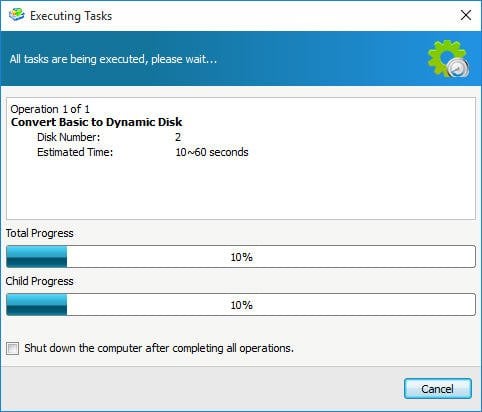 Converting  Task Progress