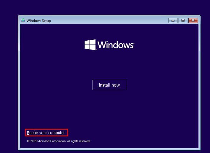 Repair Your Computer Windows 10