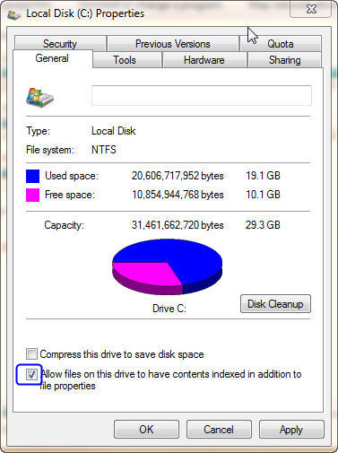 Disk Indexing