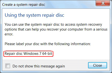 Windows 7 Recovery Disk