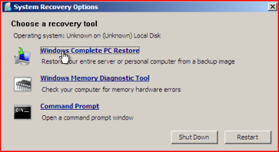 System Recovery Options