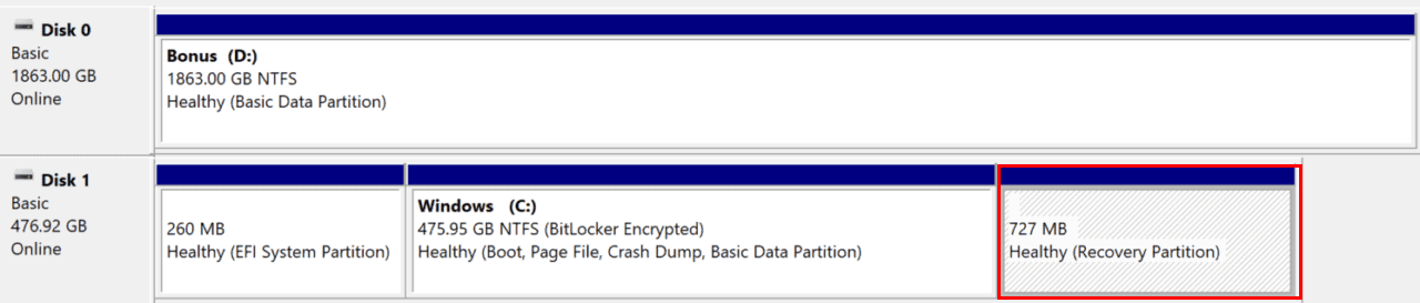 Windows 11 Recovery Partition