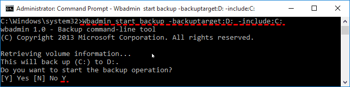 Wbadmin Backup C Drive