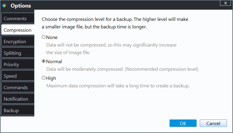 Backup Settings Advanced