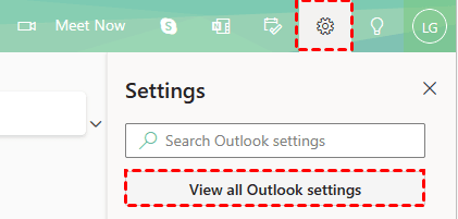 View All Outlook Settings