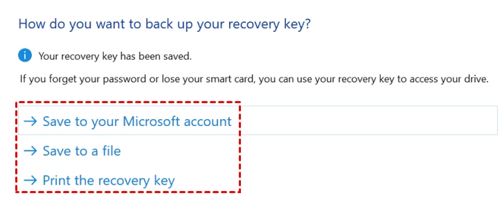 Backup Recovery Key