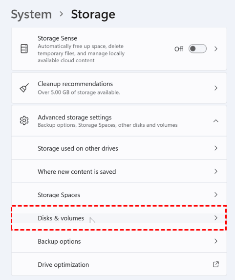 Disk and Volumes