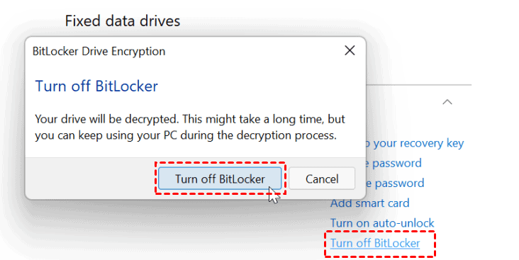 Turn Off Bitlocker