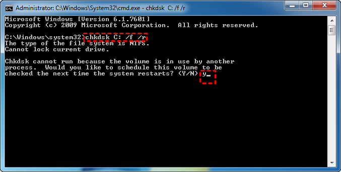 Chkdsk On C