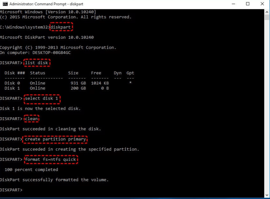 Format Hard Drive CMD