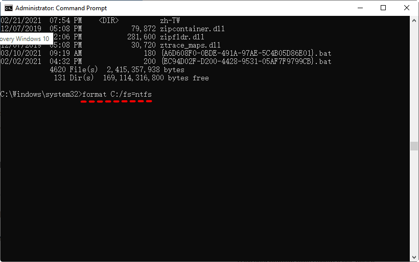 Format System Partition