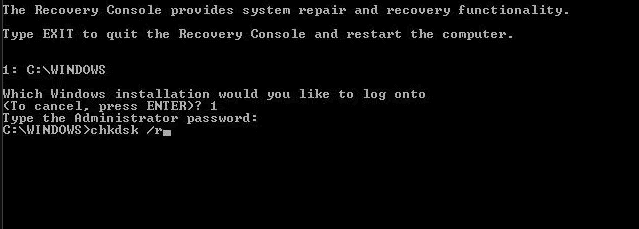 Chkdsk R