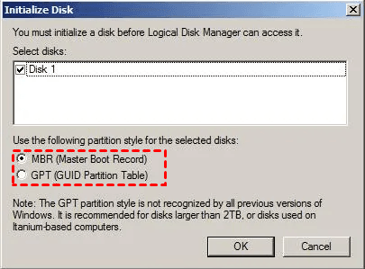 Initialize Disk