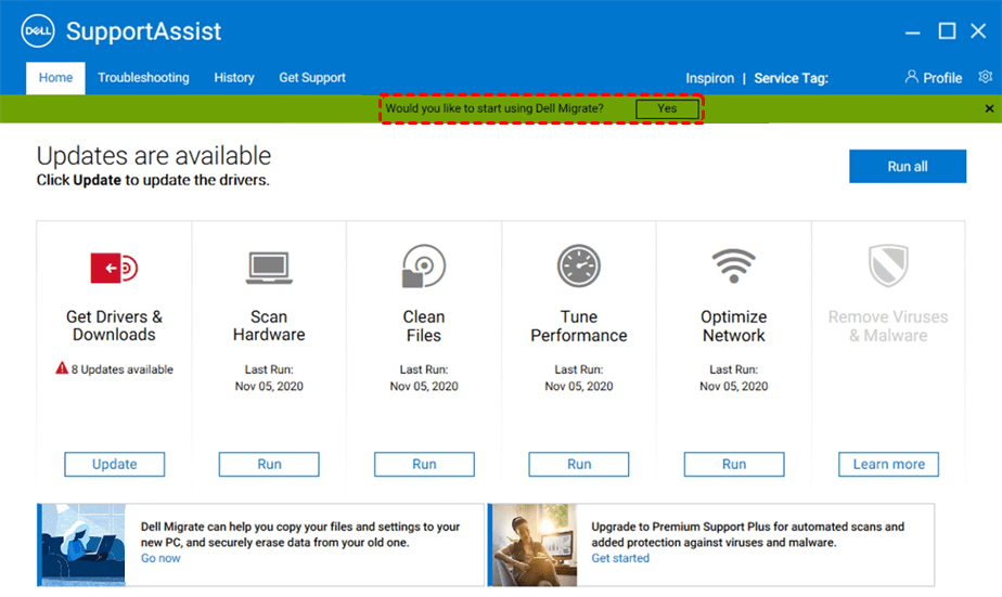 Start using Dell Migrate