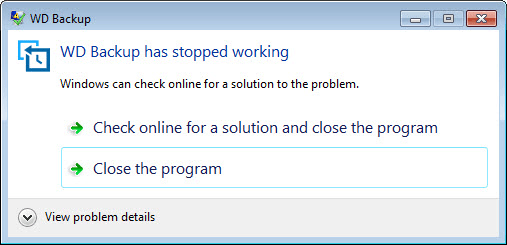 WD Backup Stopped Working