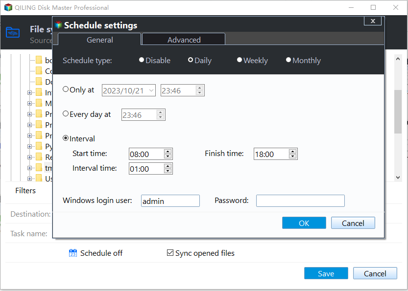 Enable or Disable Schedule Sync