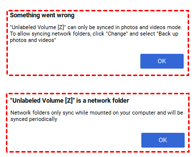 Not Sync to Network Folder