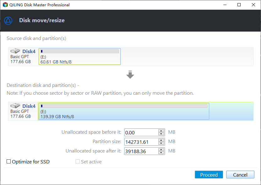 Tick Unallocated Space