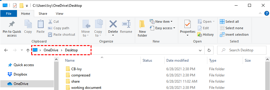 Rename OneDrive File Path