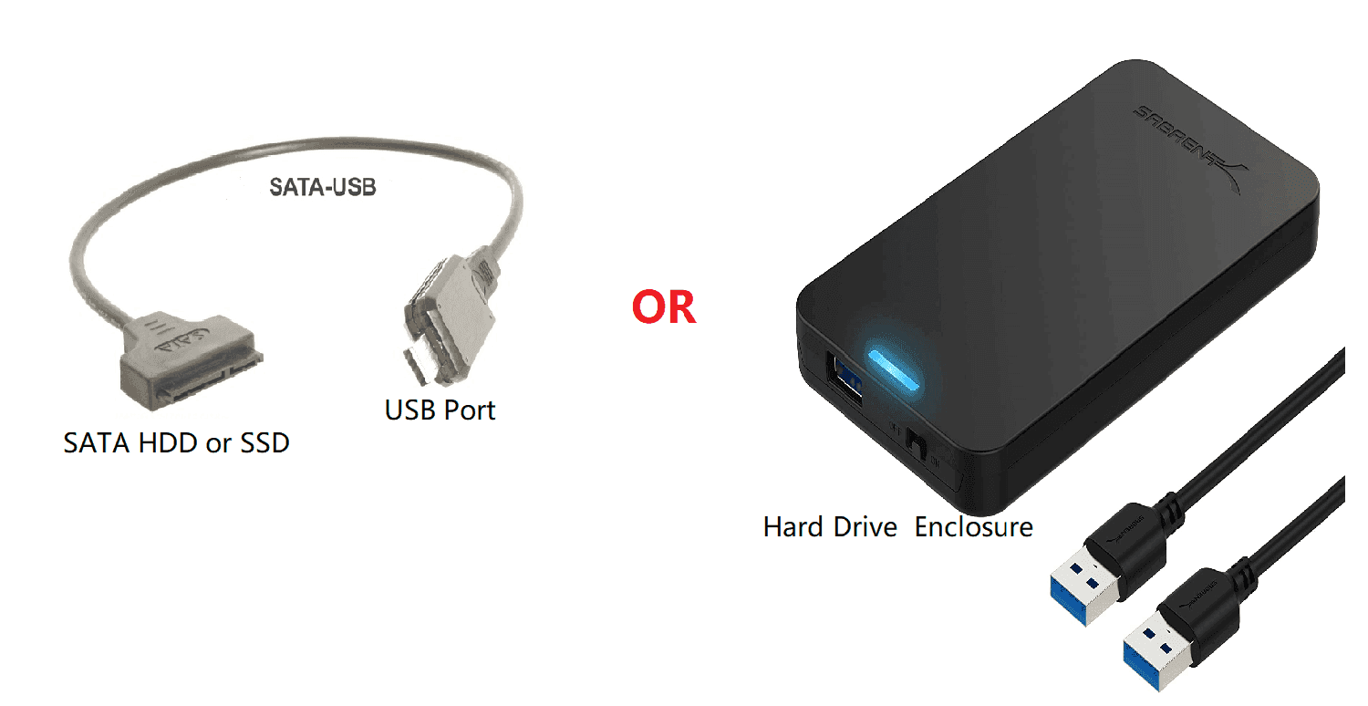 Sata Cable or Hard Drive Enclosure And Cable