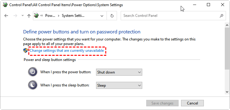 Change Settings that are Currently Unavaiable