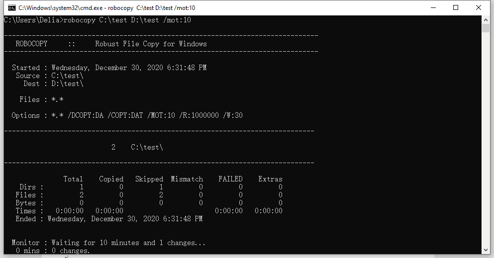 Robocopy Mot