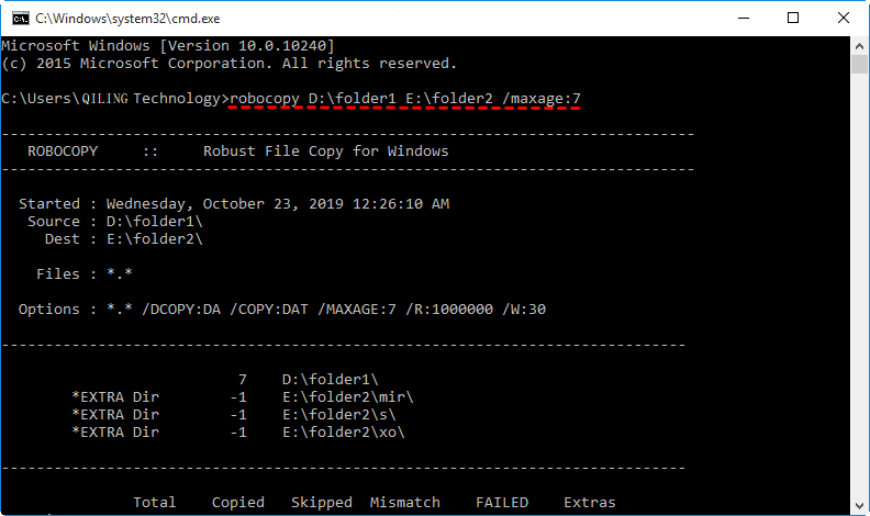 Robocopy Copy Only New Files