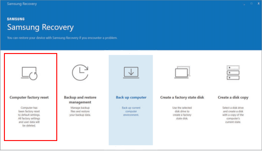 Computer Factory Reset