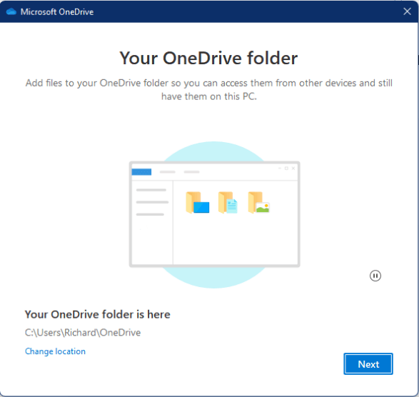 OneDrive Folder Location