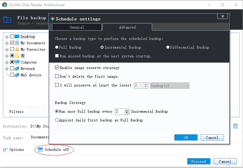 Backup Scheme Cleanup Methods