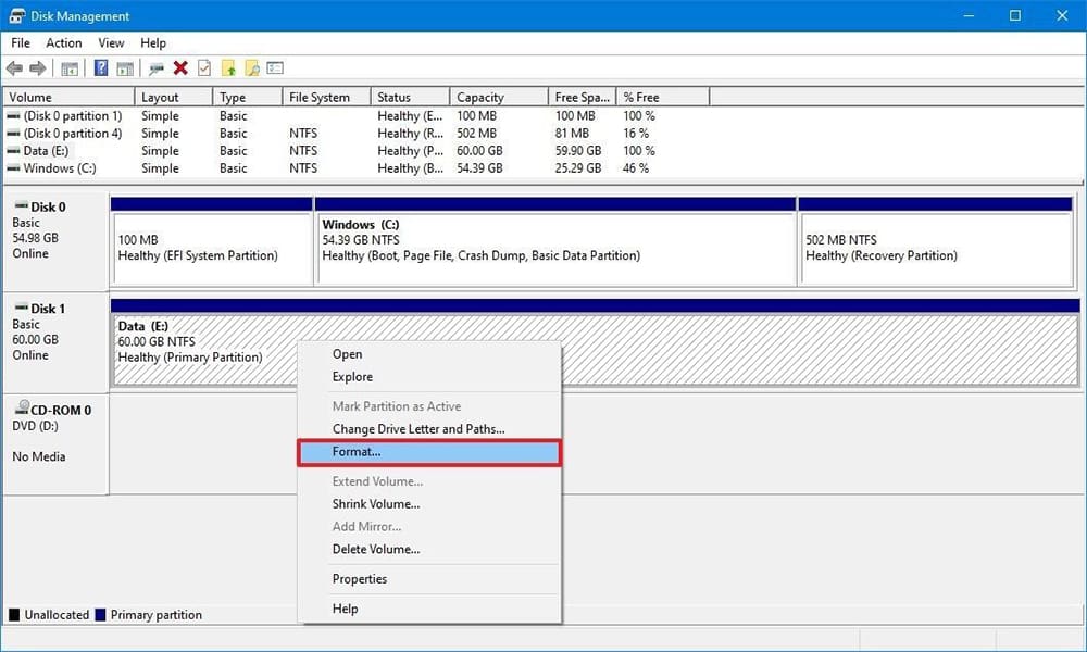 format damaged hard drive