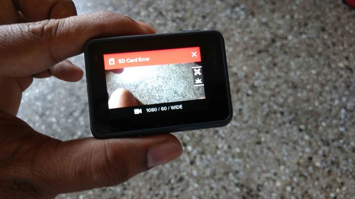gopro 10 sd card error