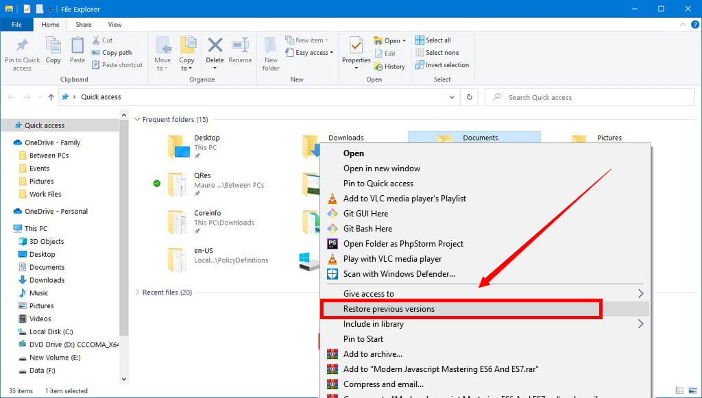 recover shift deleted folder in windows 11