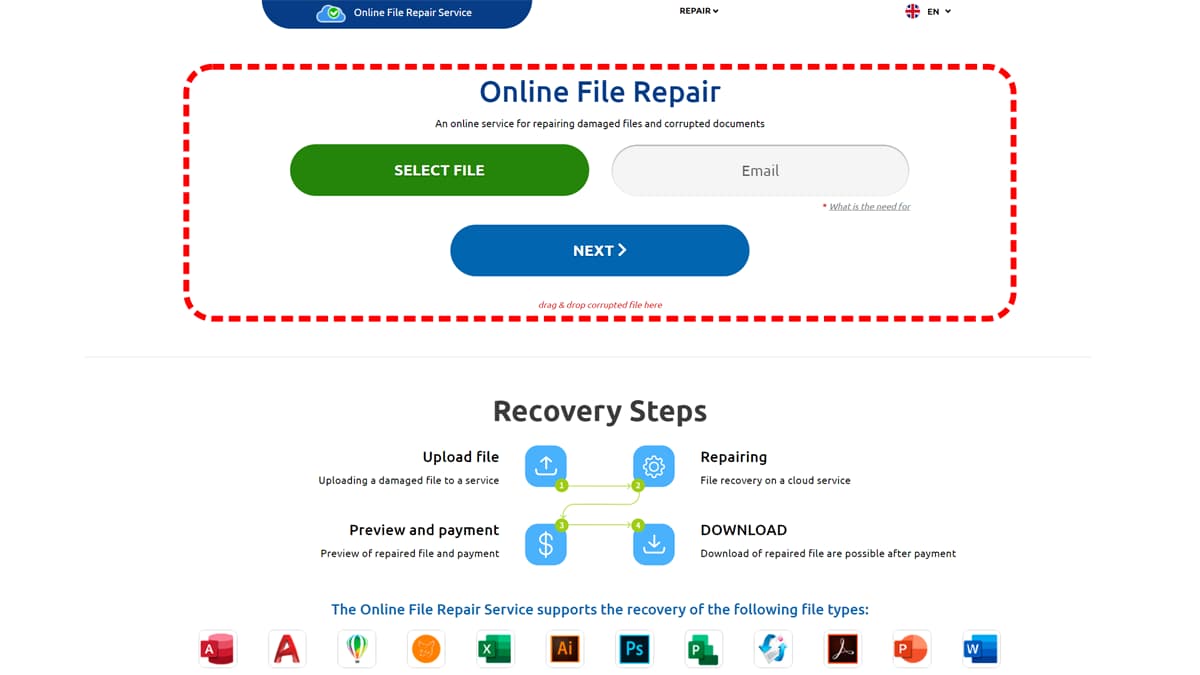 repair corrupted word file online