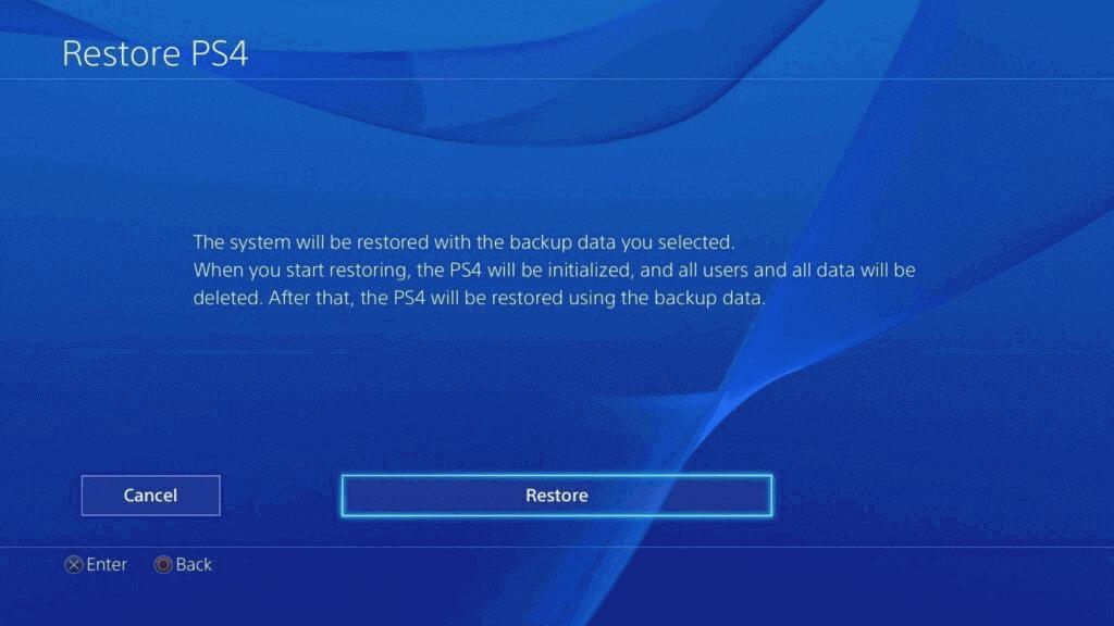 Restore Data from PS4 with Backup