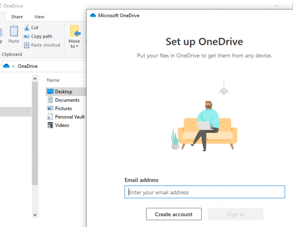 Setup OneDrive