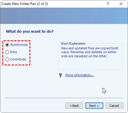 SyncToy Sync Method