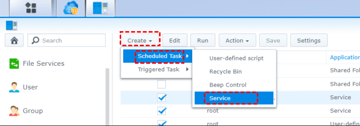 Create Scheduled Services