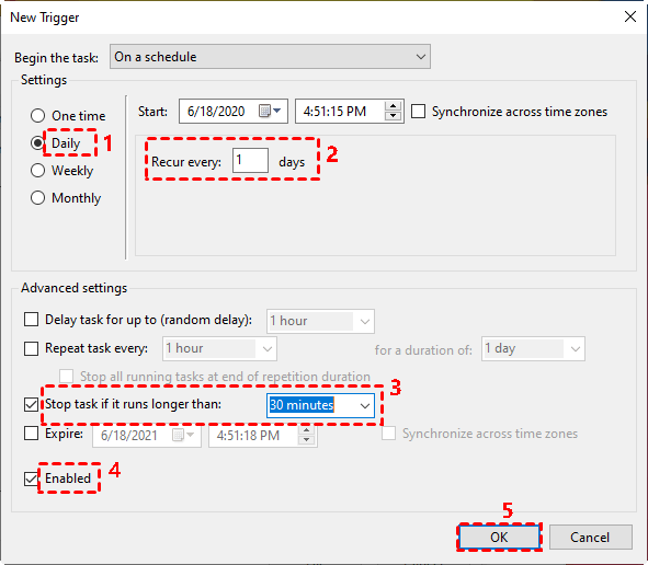 Configure Trigger