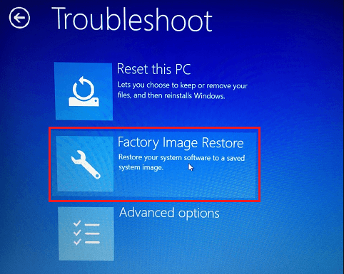 Factory Image Restore