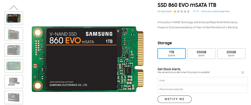 Samsung MSATA SSD