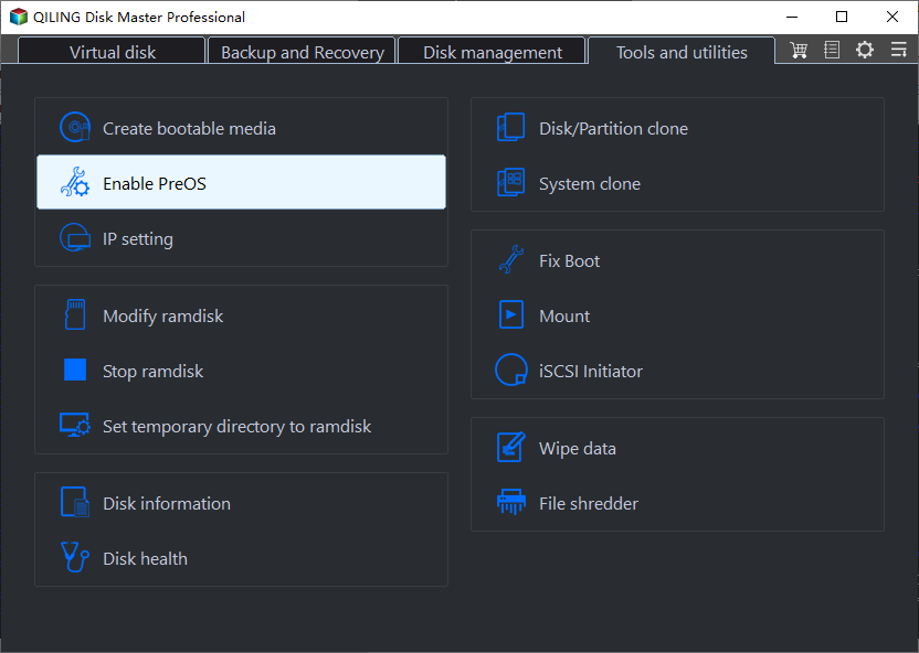 Tools Recovery Environment